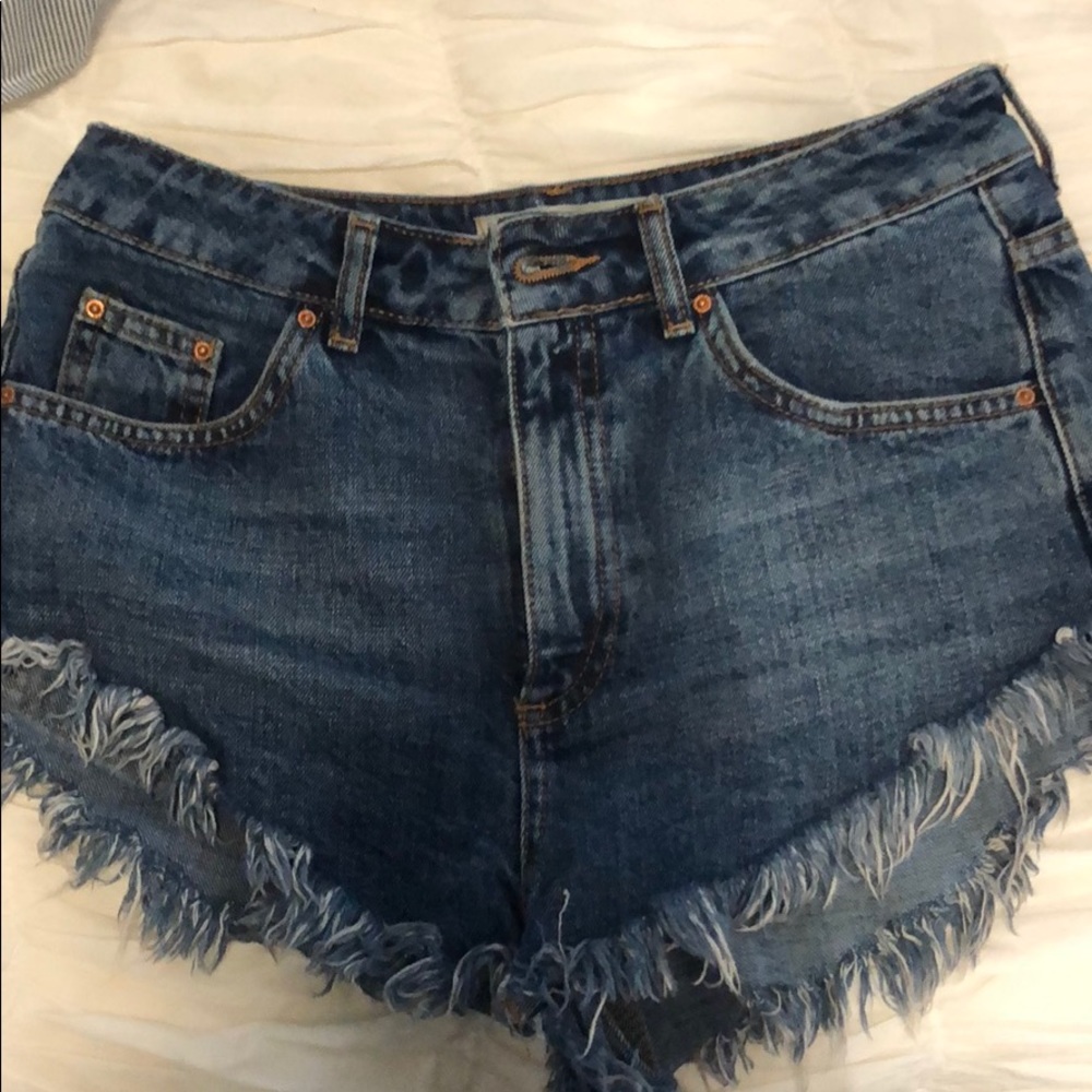 Topshop “Kiri” High Waist Shorts